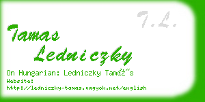 tamas ledniczky business card